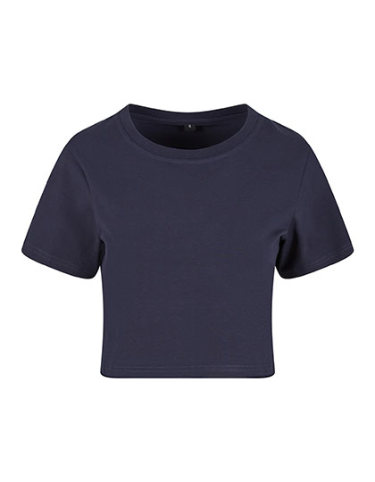 Ladies Cropped Tee – Navy