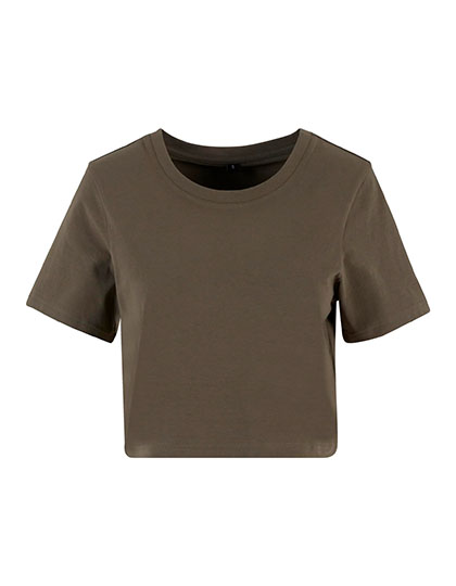 Ladies Cropped Tee – Olive