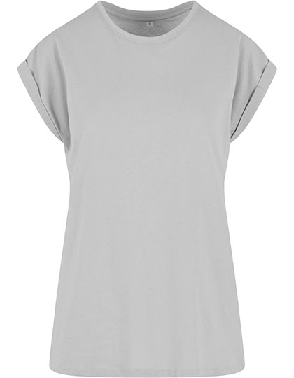 Ladies Extended Shoulder Tee – Light Asphalt