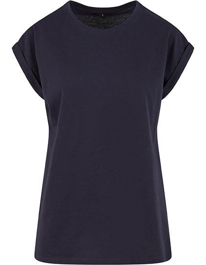 Ladies Extended Shoulder Tee – Navy