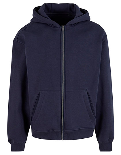Sweat a capuche zippe oversize – Navy