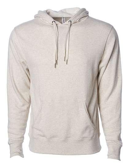 Independent Sweat à capuche midweight avec passe-pouces, Black XS, NP304 – Oatmeal Heather