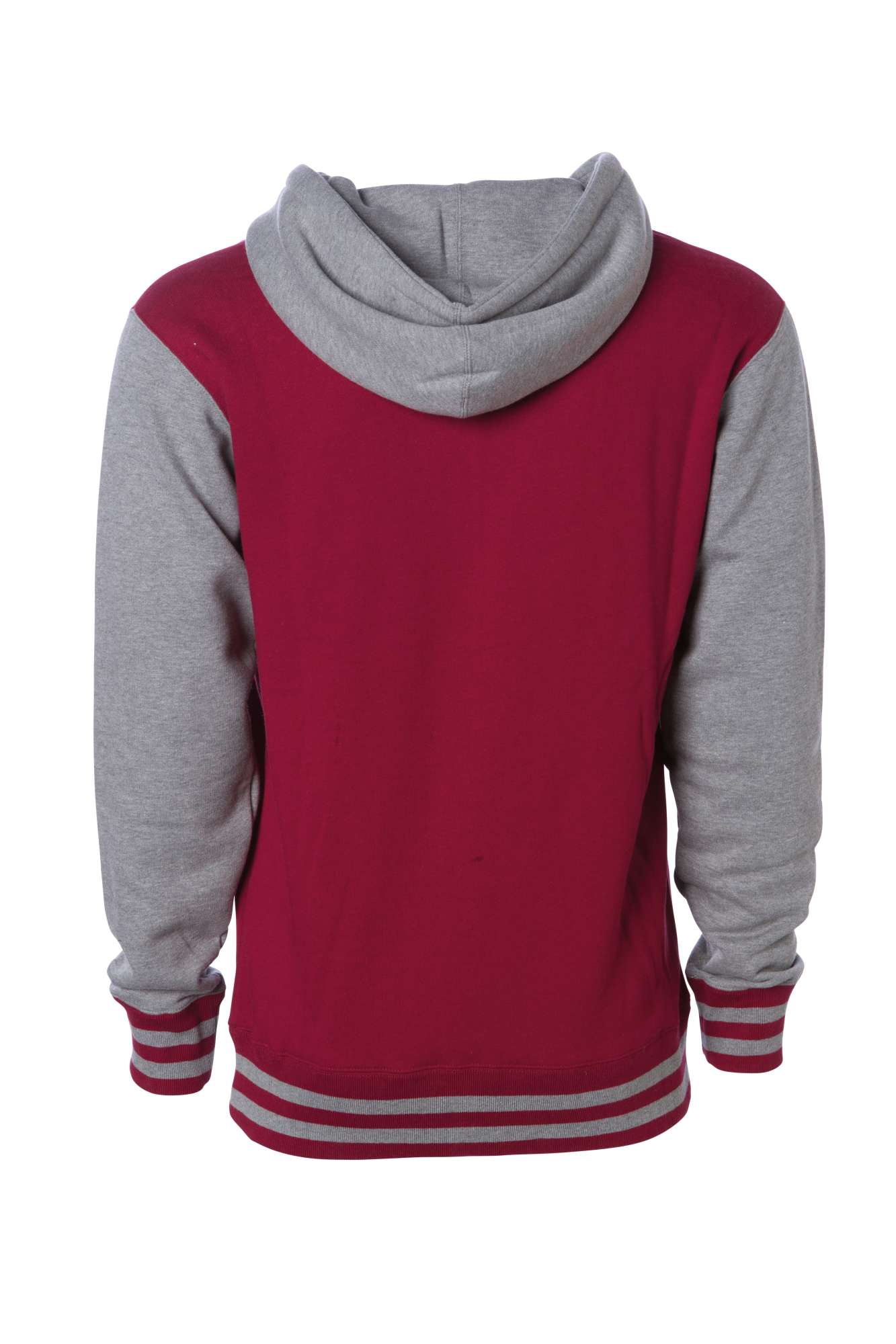 Independent Heavyweight Varsity Zip Hood mit Fleecefutter, Cardinal/Gunmetal Heather XL, NP351 – Bild 4
