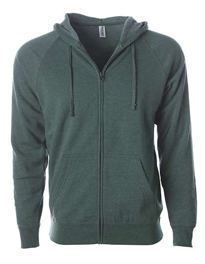 Independent Unisex Midweight Special Blend Raglan Zip Hood Sea Green L (NP355) – Moss