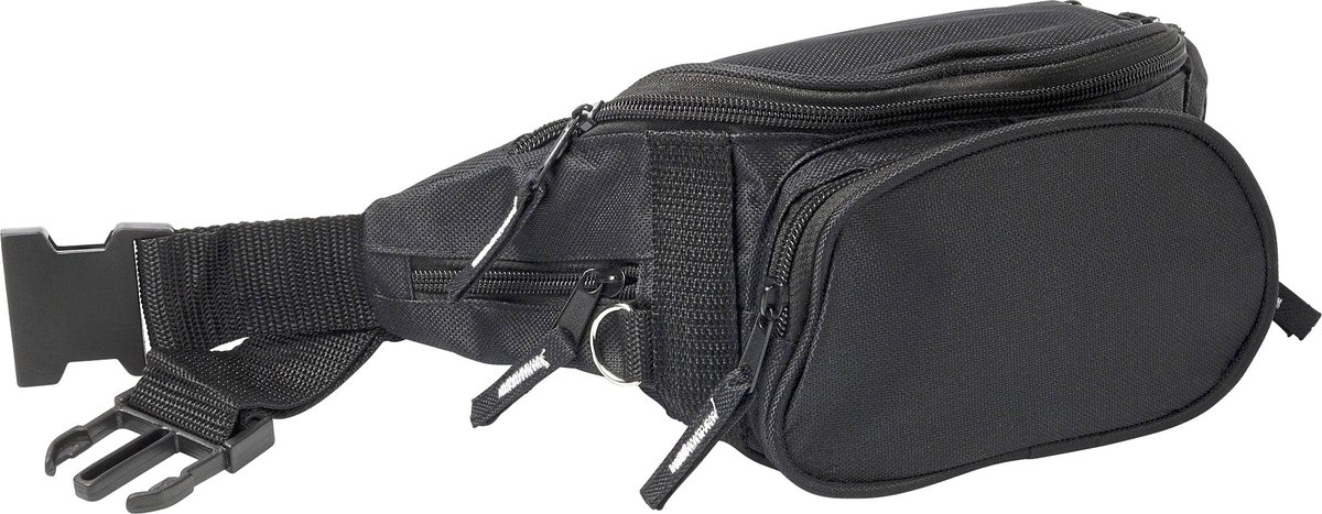 L-merch Sac banane Noir avec 4 poches avant