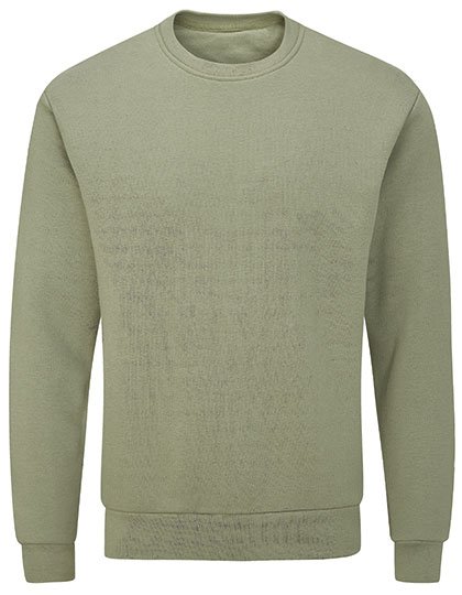 Mantis Essential Sweatshirt aus Bio-Baumwolle, Heather Grey Melange S, P05 – Soft Olive