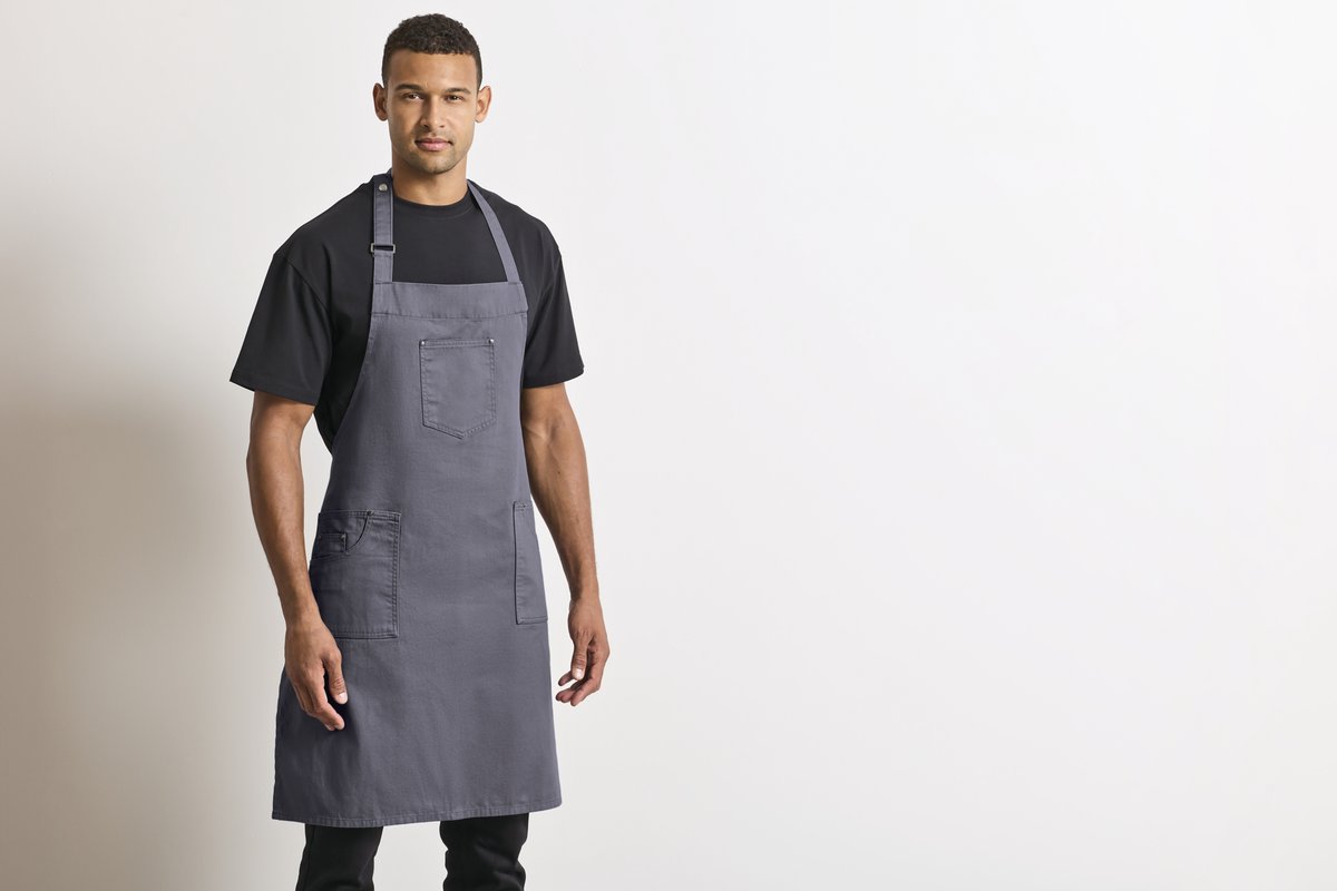 Premier Workwear Baumwoll-Latzschürze im Chino-Stil