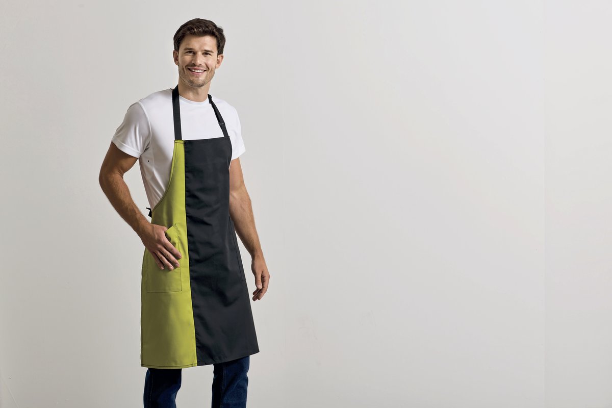 Premier Workwear Kontrast-Latzschürze mit verstellbarem Umhängeband