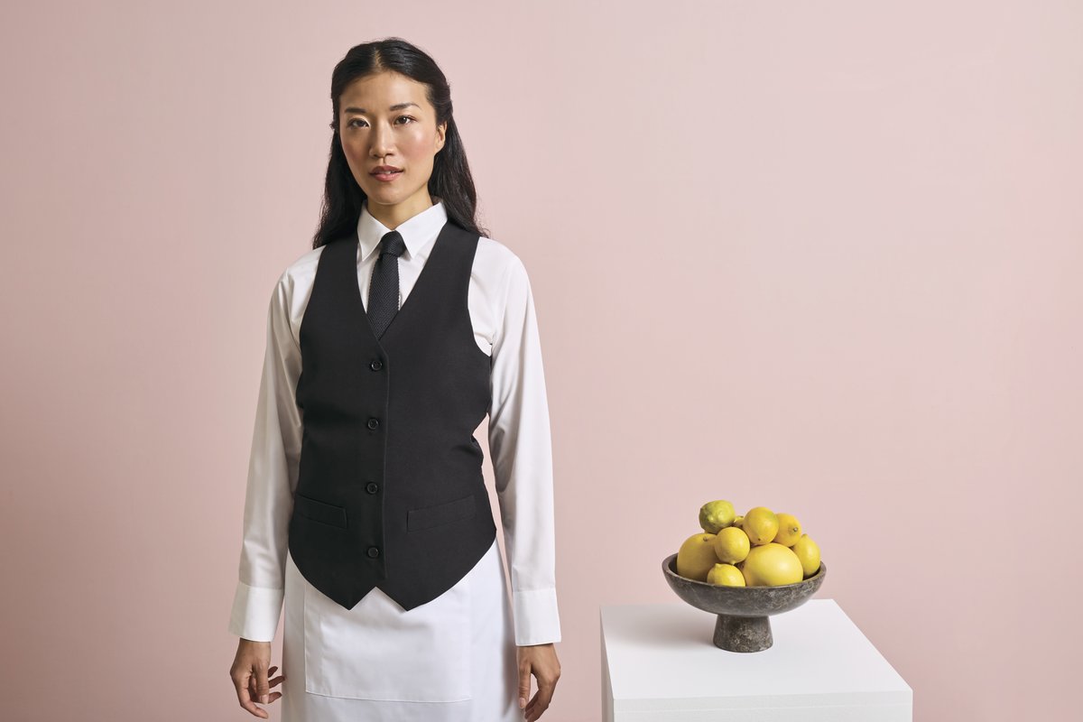 Premier Workwear Weste schwarz, gefüttert, Polyester für Damen