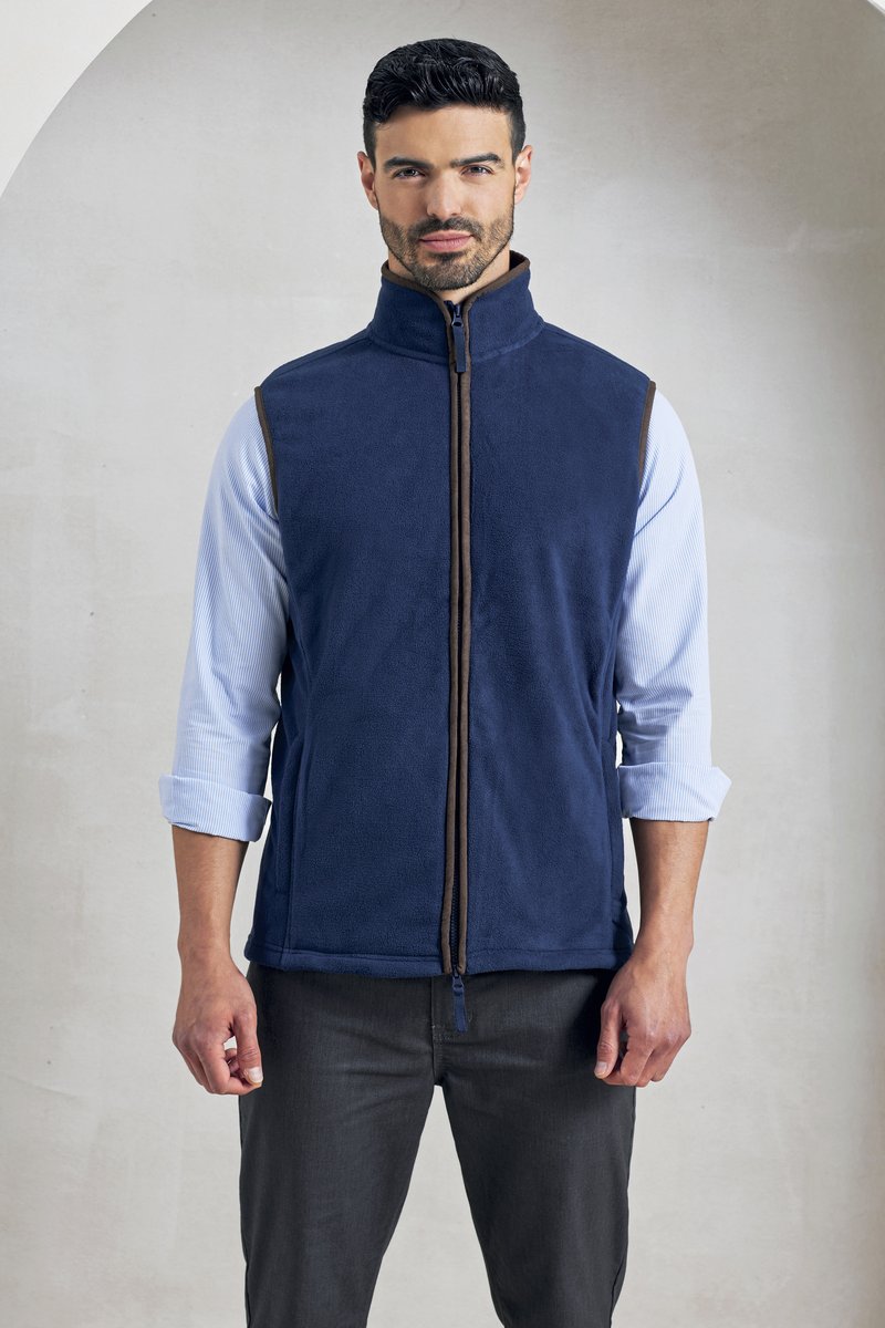 Premier Workwear Fleeceweste mit Kontraststreifen und Reißverschluss