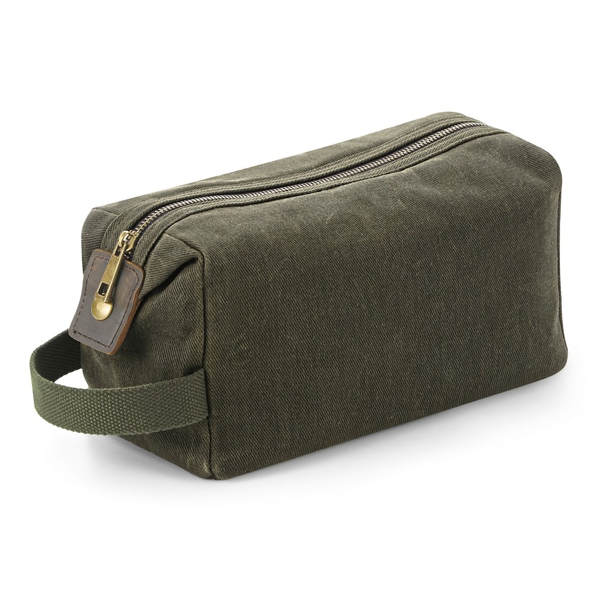 Quadra Heritage Wachstuch Kulturtasche mit Lederakzenten
