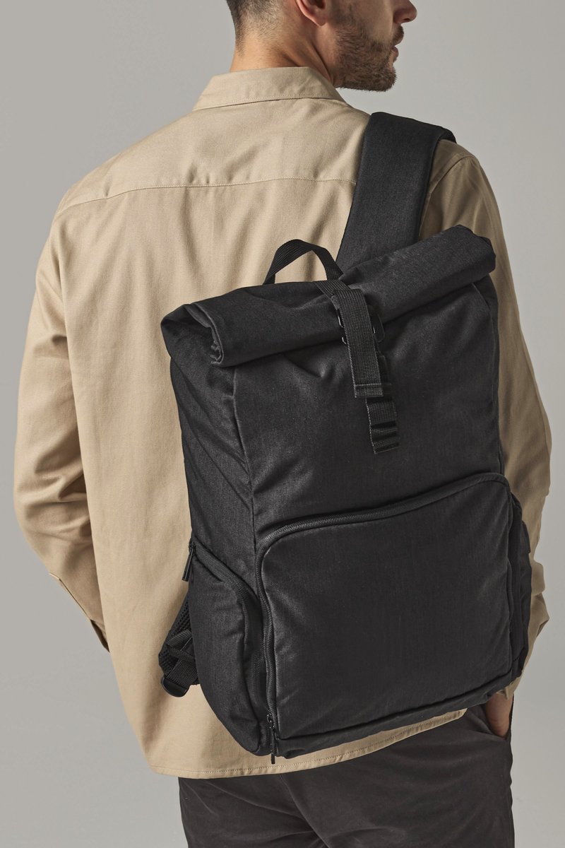 Quadra Roll-Top Rucksack mit USB-Anschluss