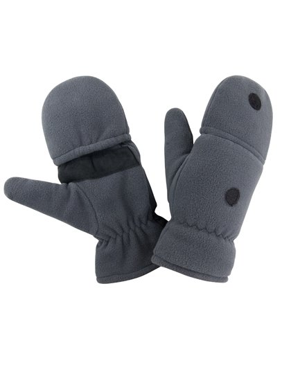 Result Winter Essentials Palmgrip Fleecehandschuhe mit Klettverschluss – Grey