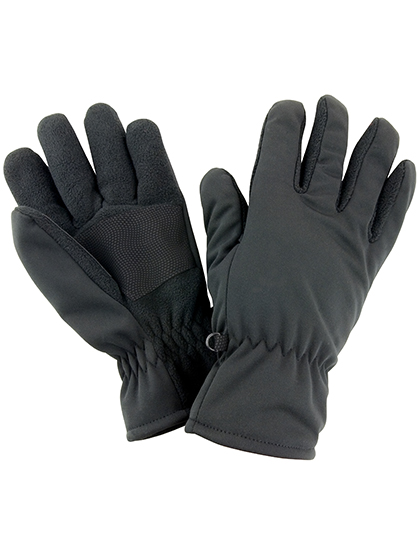 Softshell Thermohandschuhe mit Antirutsch-Innenfläche – Black