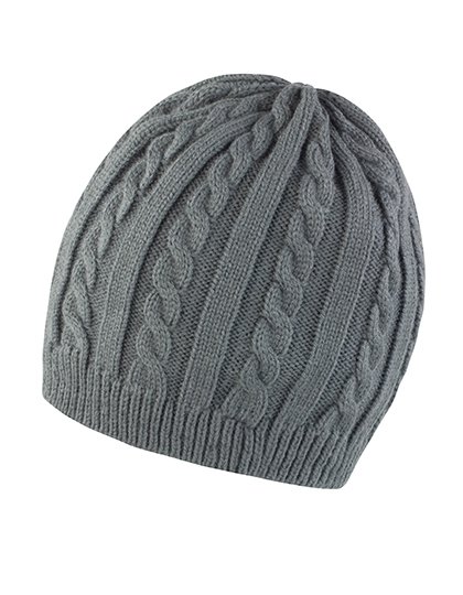 Result Winter Essentials Chapeau Mariner en grosse maille avec polaire, Burnt Orange One Size, RC370 – Grey