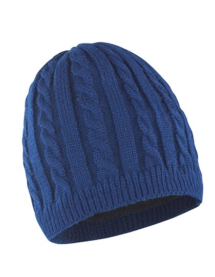 Result Winter Essentials Chapeau Mariner en grosse maille avec polaire, Burnt Orange One Size, RC370 – Navy