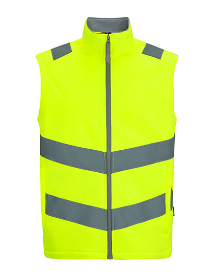 Hi-Vis Pro Contract Ablaze Softshell Bodywarmer – Yellow