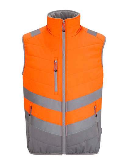 Hi-Vis 2-Tone Thermal Baffle Bodywarmer – Orange