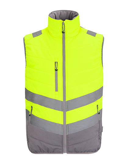 Hi-Vis 2-Tone Thermal Baffle Bodywarmer – Yellow