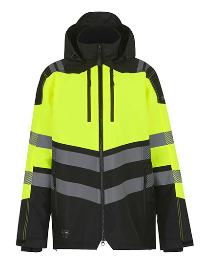 Hi-Vis X-Pro Waterproof Shell Jacket (Class 2) – Black/Yellow