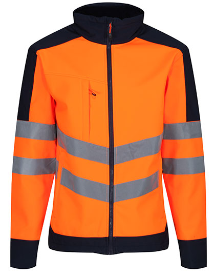 Regatta High Visibility Giacca Softshell Hi-Vis con tasche – Orange/Navy