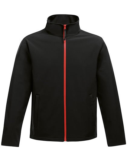 Regatta Professional Bedruckbare Softshell-Jacke Ablaze 2-lagig, Extreme Green/Black XL, RG628 – Black/Classic Red