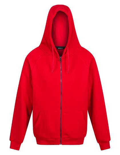Regatta Professional Sweat à capuche en Coton biologique avec fermeture éclair en, Black XS, RG6830 – Classic Red