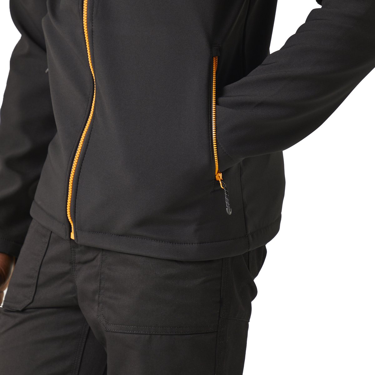 Regatta Professional Navigate 2-Layer Softshelljacke mit Kapuze, Black/New Royal L, RG705 – Bild 5