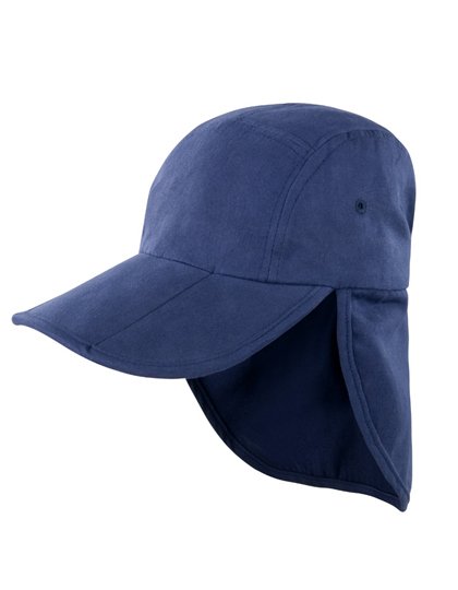 Result Headwear Faltbare Legionärsmütze mit Nackenschutz – Navy