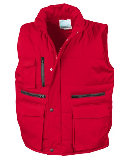 Result Work-Guard Bodywarmer Lance Ripstop con protezione antivento, Bottle Green XL, RT127 – Red