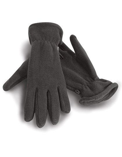 Result Winter Essentials Polartherm™ Fleecehandschuhe mit elastischem Abschluss – Grey