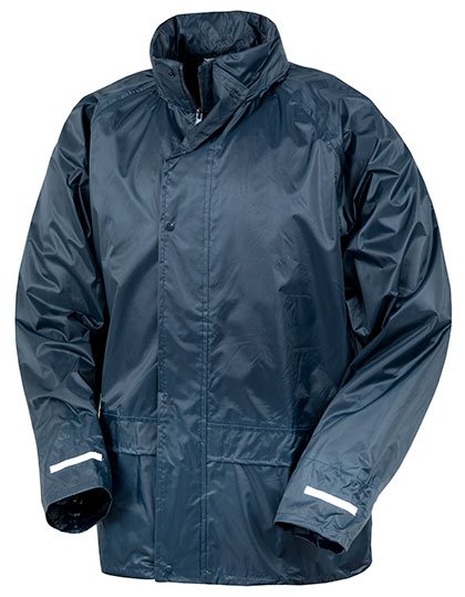 Result Core Veste de pluie imperméable homme avec capuche, Black S, RT227 – Navy