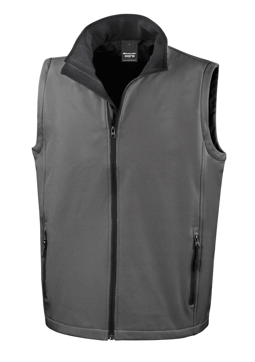 Result Core Printable Soft Shell Bodywarmer White/Black M (RT232), RT232 – Bild 3