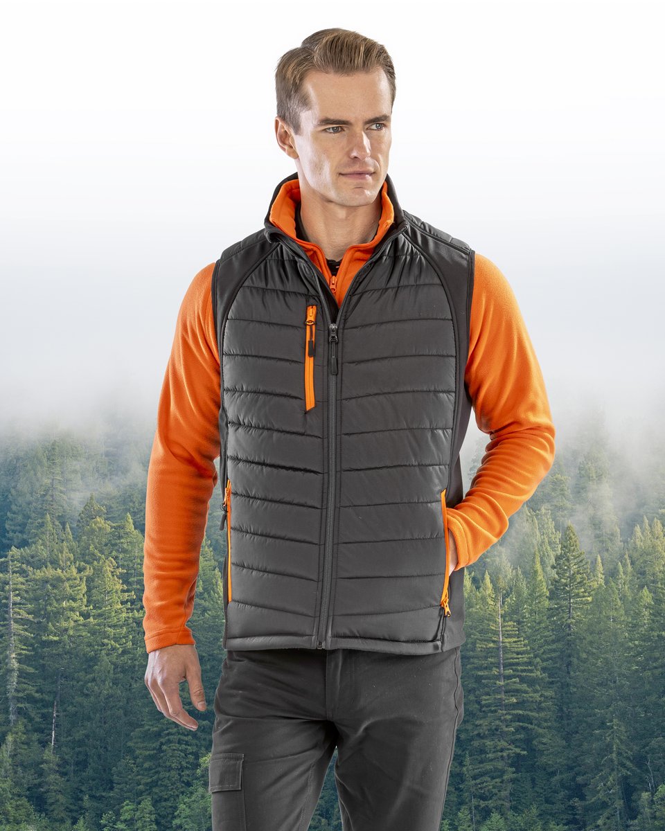 Result Genuine Recycled Recycled Compass Softshell Weste Herren, Navy/Navy 4XL, RT238 – Bild 2