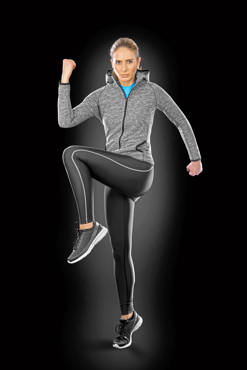 SPIRO Fleecejacke mit Kapuze und Reißverschluss für Damen
