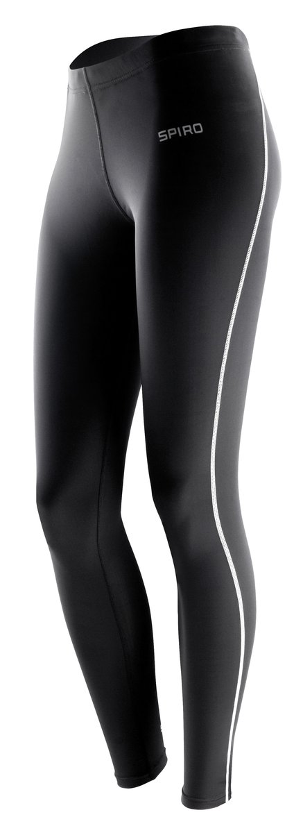SPIRO Performance Leggings with Slim Cut for Women, Black M/L, RT251F – image 3