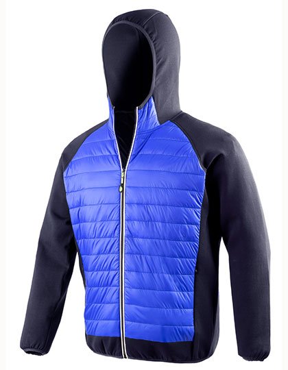 SPIRO Splash-Resistant Sports Jacket with Hood, Royal/Navy 3XL, RT268M – Royal/Navy