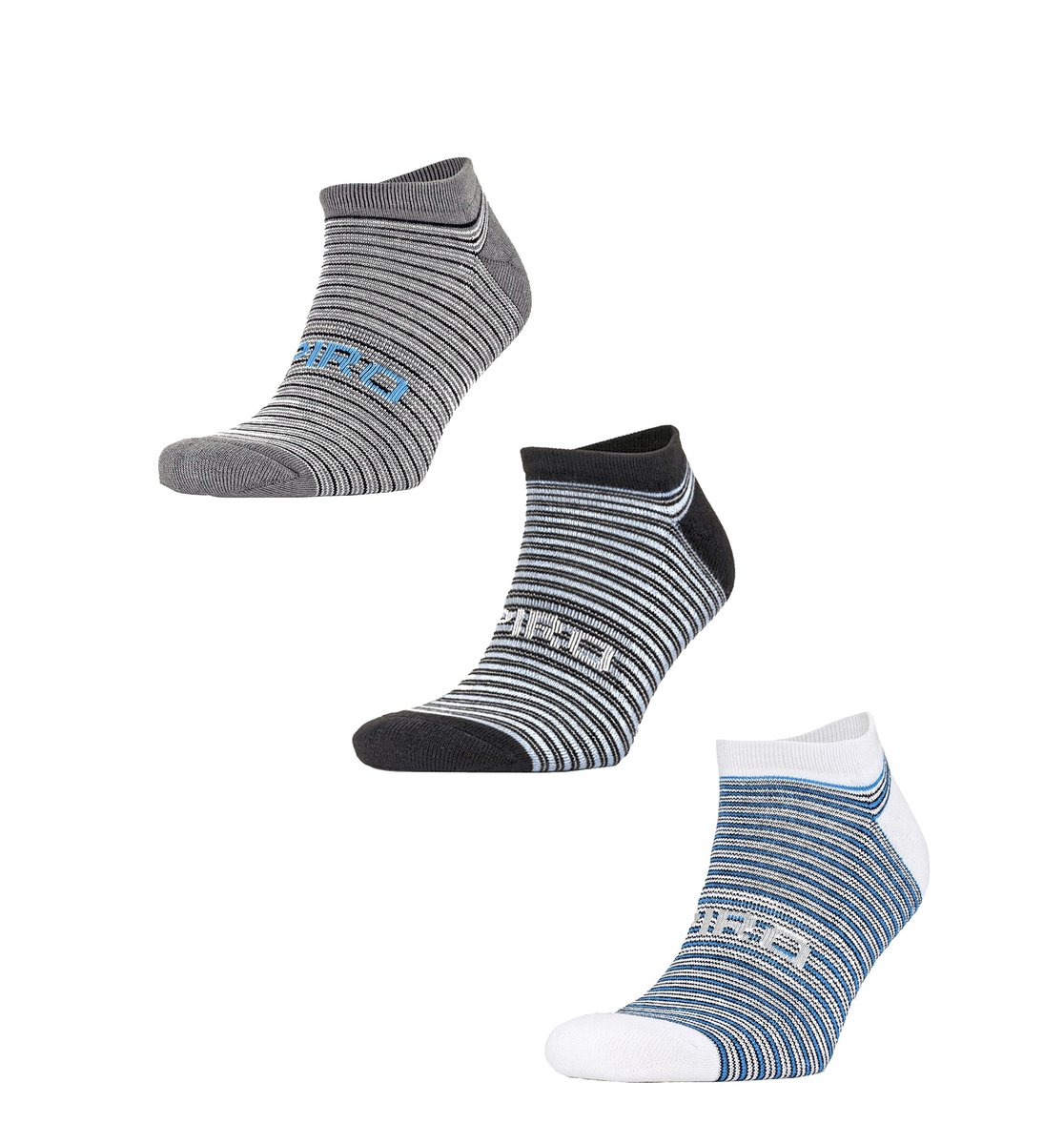SPIRO 3er-Pack Coolmax Sneaker Socken Streifen