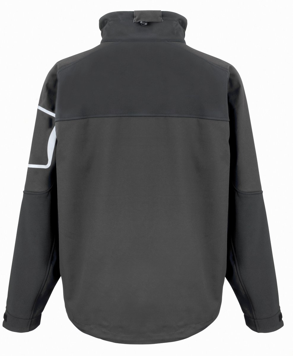 Result Work-Guard Giacca Softshell Sabre Stretch con Pile, Black/Black S, RT302 – immagine 4