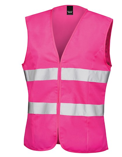 Result Safe-Guard Safety Vest with Reflective Stripes for Women – Fluorescent Pink
