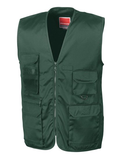 Result Work-Guard Safari Weste mit vielen Taschen, Orange XL, RT45 – Lichen Green