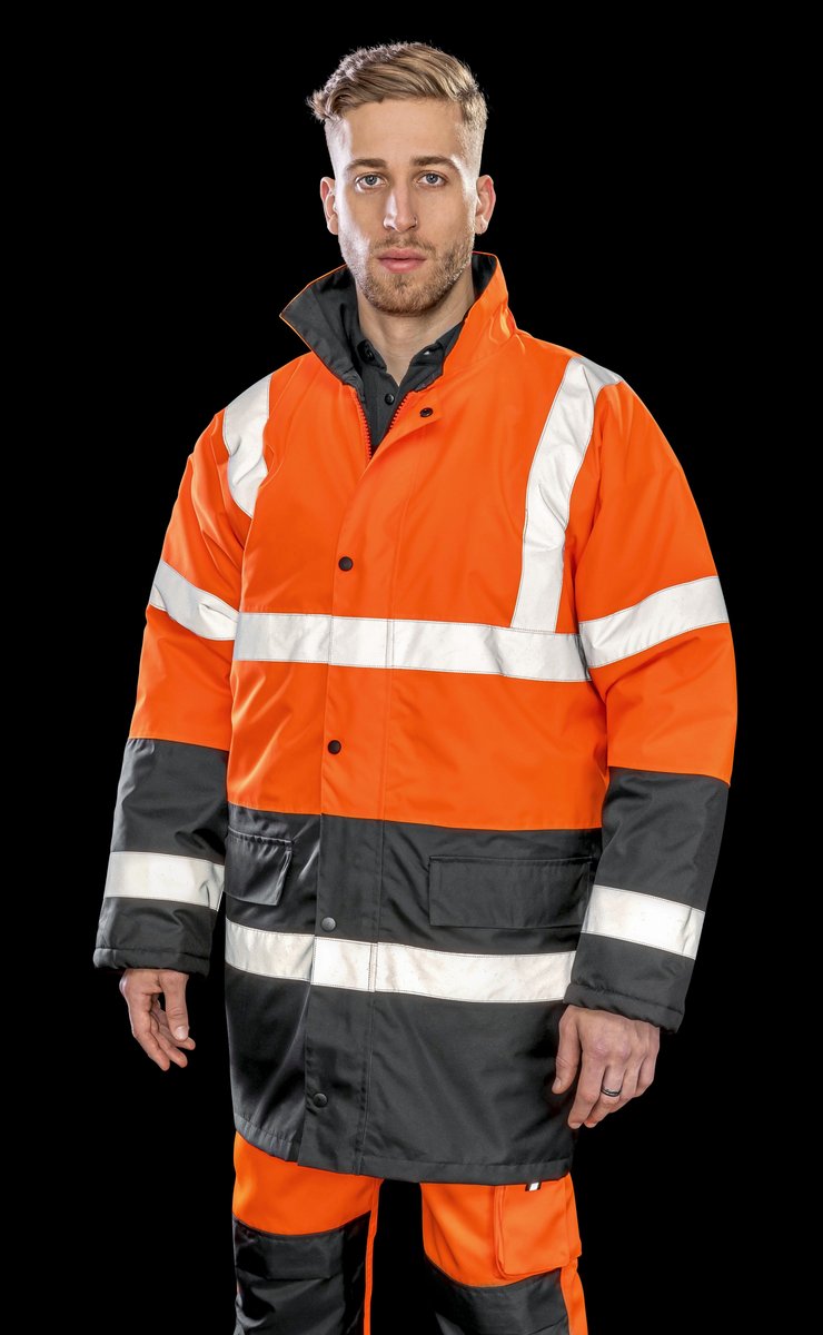 Result Safe-Guard Motorway 2-Tone Sicherheitsjacke mit Kapuze