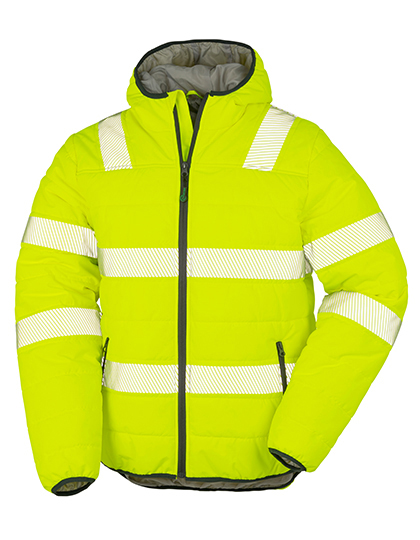 Result Genuine Recycled Recycelte Wattierte Sicherheitsjacke Orange, Fluorescent Yellow M, RT500 – Fluorescent Yellow