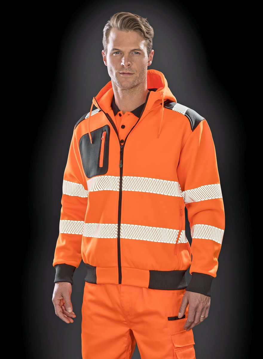 Result Genuine Recycled Recycelter Sicherheits-Hoody mit Reißverschluss