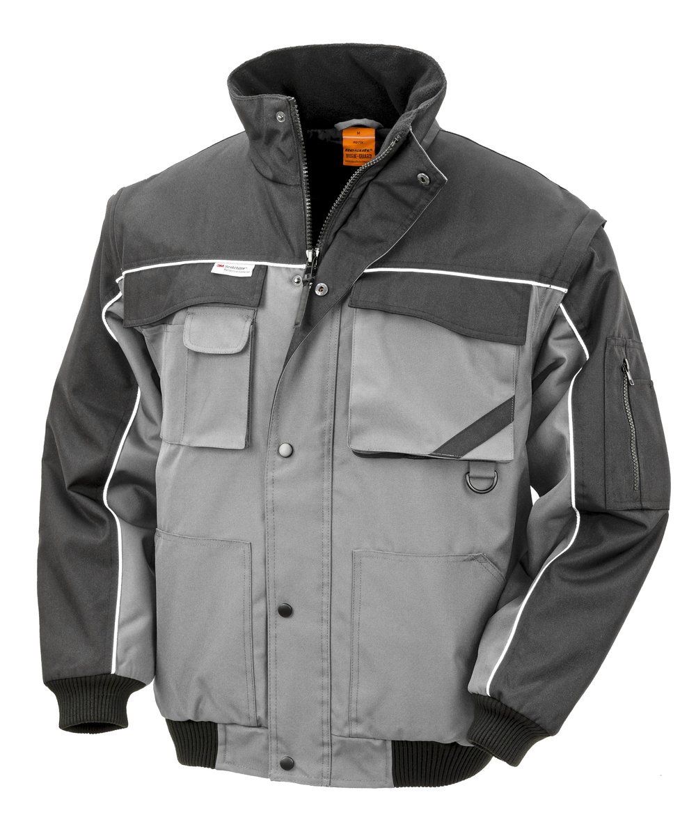 Result Work-Guard Giacca Zip Sleeve con maniche rimovibili, Royal/Navy XL, RT71 – immagine 3