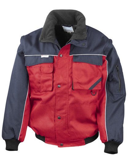 Result Work-Guard Giacca Zip Sleeve con maniche rimovibili, Royal/Navy XL, RT71 – Red/Navy