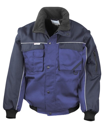 Result Work-Guard Giacca Zip Sleeve con maniche rimovibili, Royal/Navy XL, RT71 – Royal/Navy