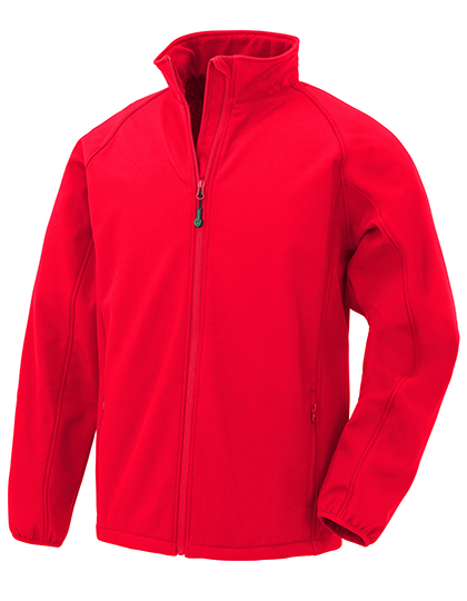 Result Genuine Recycled Recycelte Softshell-Jacke mit Brandingoption, Black L, RT901 – Red