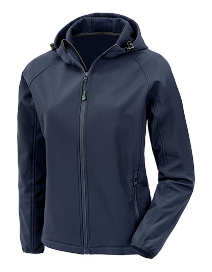 Women´s Recycled 3-Layer Printable Hooded Softshell Jacket – Navy
