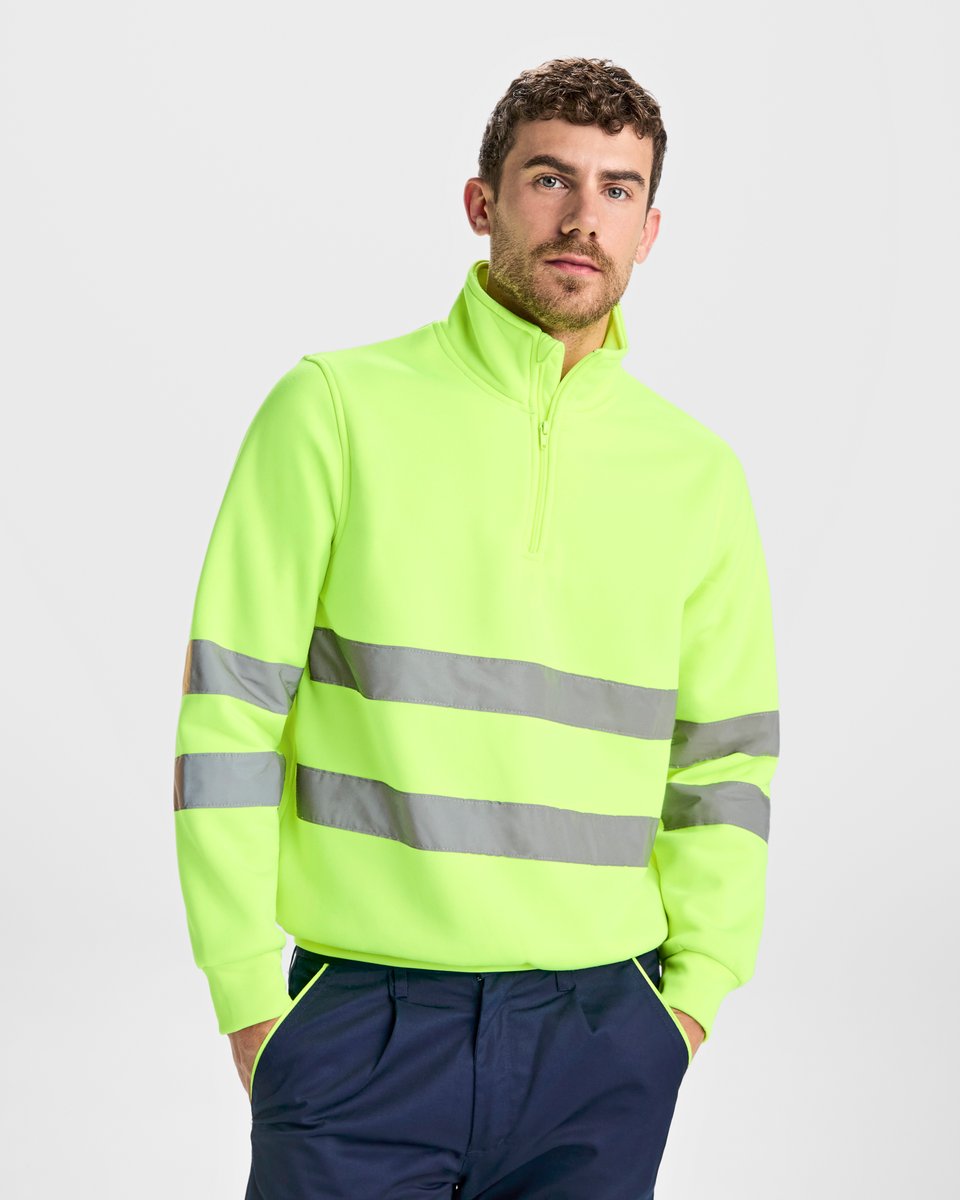 Roly Workwear Hi-Viz Sweatshirt Spica mit Reißverschluss